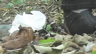 Messy shit in the woods