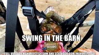 Swing in the barn with shit fun