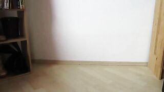 The naughty BBW maid teasing and shitting