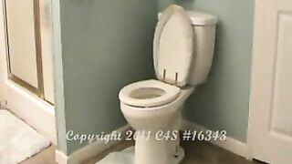 Amateur girl Tiffany shits in the toilet