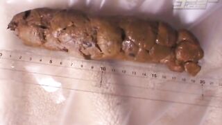 Uncensored huge and messy Japanese poop