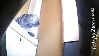 Amateur lovely lady shitting hard in the public