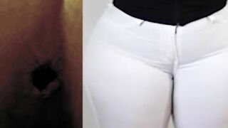 White cake and brownies poop closeup