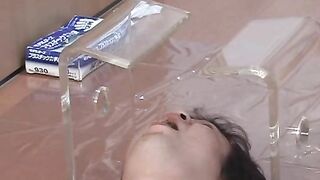 Young nasty Japanese slut pooping for slave