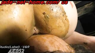 Japanese slutty lady dropping piss and shit on her lover