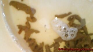 Heavy small turds in the toilet