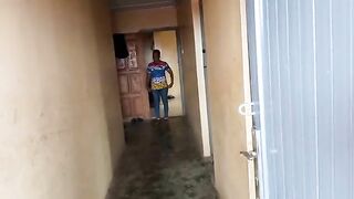 Curvy ebony hairy lady has to push very hard