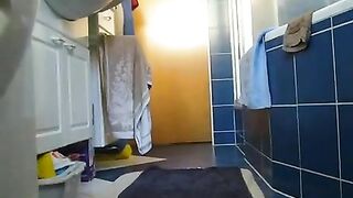 Mature blonde milf eating shit