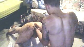 Dirty straight couple enjoying scat fun