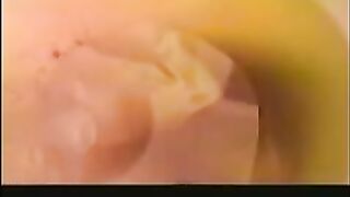 Naked lady shitting hard