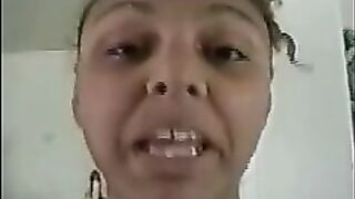 Nasty ebony lady and hot poop closeup