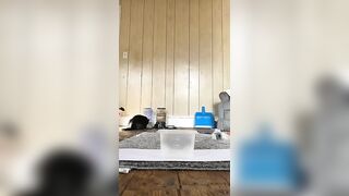 Big ass  Ebony lady poops into lunch box