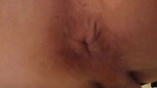 Girl squats over a bucket of shit