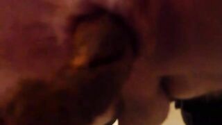 Girl squats over a bucket of shit