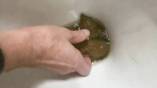 Huge titty granny love shitting