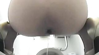 Lovely naked ass girl caught pooping