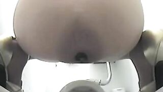 Lovely naked ass girl caught pooping