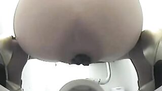 Lovely naked ass girl caught pooping