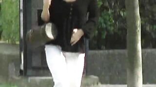 Redhead amateur Japanese girl and outdoor poop