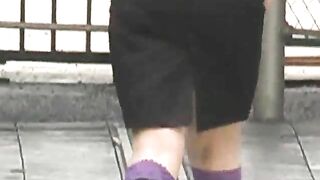 Japanese office lady dropping shit in the public