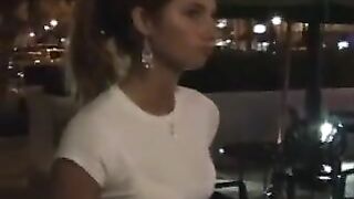 Amazing amateur brunette lady shitting