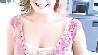 Big tits lady dropping hot shit and pee