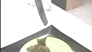 Blonde cute girl Krysee pooping nicely