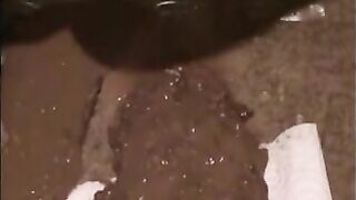 Mature woman shitting diarrhea for sweet mess