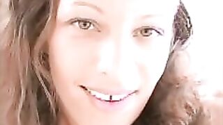 Monique showing her tight pooping hole