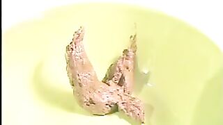 Nasty brunette babe dropping shit for you