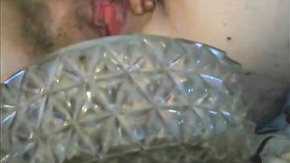 Thick hard booty gets lubed before fuck