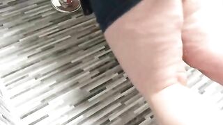 Busty lady smearing and riding dildo