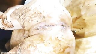 Shit covered horny wife taking fisting and fuck