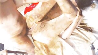 Poop covered slut fucked missionary