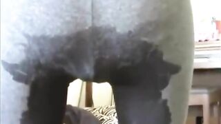 Lovely lady filling her panty