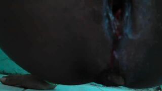 Woman takes a long piss on the toilet