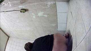Power pushing out poop in toilet