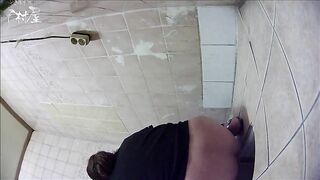 Power pushing out poop in toilet