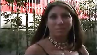 Nice looking amateur brunette poops in the park