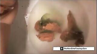 Young horny lady drops shit