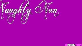 Cute looking nun in hot scat play