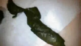 Blonde teen babe pooping