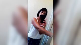 Amateur Selfie poop show