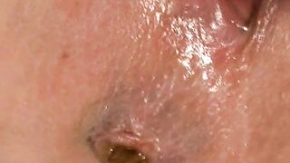 Beautiful shit closeup play