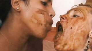 Lovely lesbians sharing shit