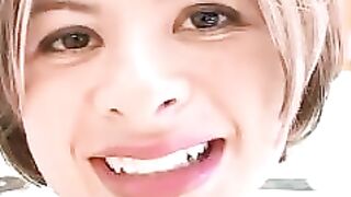 Amateur brunette showing her wet pussy and shit