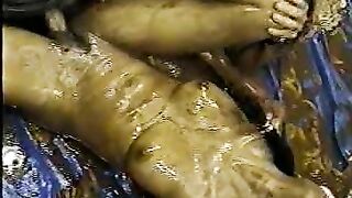 Pig slut covered in shit gets fucked