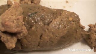 Tegan drops a big heavy poop