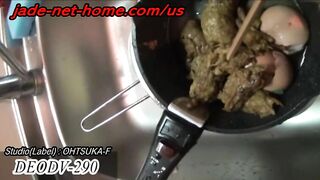 Beautiful looking Asian babe dropping shit