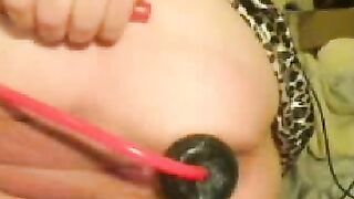 Fat mature lady and lovely shit while toying